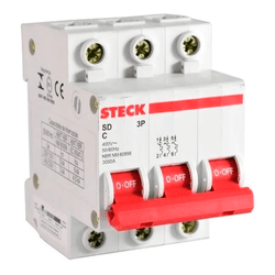 DISJUNTOR DIN TRIPOLAR 70A 4,5KA STECK - 04454 - Comercial Leal