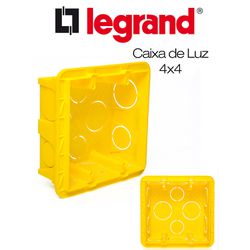 CAIXA LUZ PLAST. EMB 4X4 AMARELA - LEGRAND - 05733 - Comercial Leal