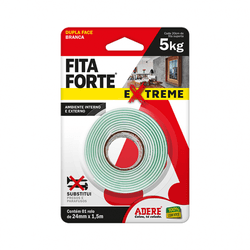 FITA DUPLA FACE FIXA FORTE EXTREME 24X1,5M ADERE -... - Comercial Leal