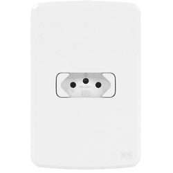 CONJUNTO TOMADA 2P+T 10A BRANCO COMPOSÉ - 09192 - Comercial Leal