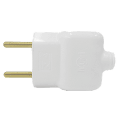 PINO MACHO CHATO COM PRENSA CABO 2P 10A BRANCO POT... - Comercial Leal