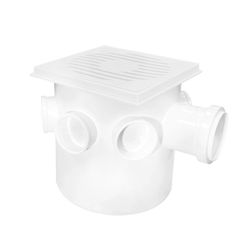 CAIXA SIFONADA QUADRADA BRANCO 100X150X50 - PLASTI... - Comercial Leal