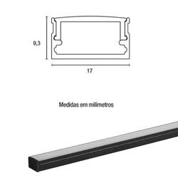PERFIL ALUMÍNIO EMBUTIDO PRETO 36 X 27,5 2M BLUMEN... - Comercial Leal