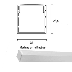 PERFIL ALUMÍNIO SOBREPOR BRANCO 23 X 23,5 3M BLUME... - Comercial Leal