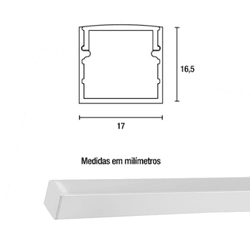 PERFIL ALUMÍNIO SOBREPOR BRANCO 17 X 16,5 3M BLUME... - Comercial Leal