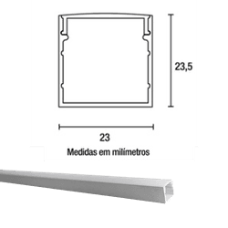 PERFIL ALUMÍNIO SOBREPOR BRANCO 17 X 16,5 2M BLUME... - Comercial Leal