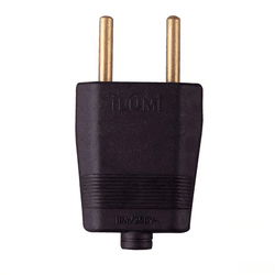 PINO MACHO CHATO 2P 10A PRETO ILUMI - 14945 - Comercial Leal