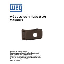 MODULO COM FURO (2UN) MARROM COMPOSÉ 14178398 - 10... - Comercial Leal
