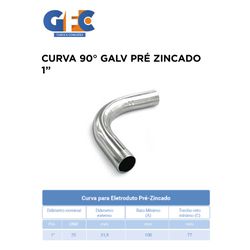CURVA 90º GALVANIZADO PRE ZINCADO 1