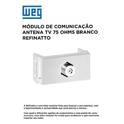 MODULO DE COMUNICACAO ANTENA TV 75 OHMS BRANCO RE... - Comercial Leal