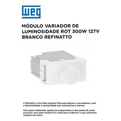 MODULO VARIADOR DE LUMINOSIDADE ROTATIVO 300W 127V... - Comercial Leal