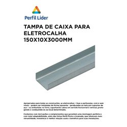 TAMPA DE ENCAIXE PARA ELETROCALHA 150X10X3M - 113... - Comercial Leal