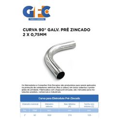 CURVA 90º GALVANIZADO PRE ZINCADO 2