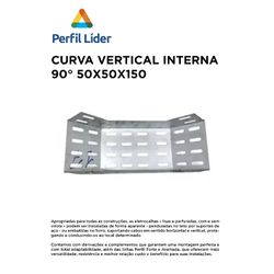 CURVA VERTICAL INTERNA 90° 50X50 - 11612 - Comercial Leal