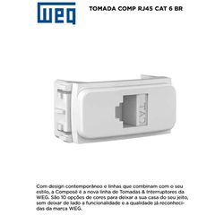 MODULO RJ45 CAT 6E BRANCO COMPOSÉ - 09237 - Comercial Leal