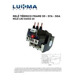 RELE TERMICO FRAME 93 LR2 37A - 50A LUKMA - 09639 - Comercial Leal