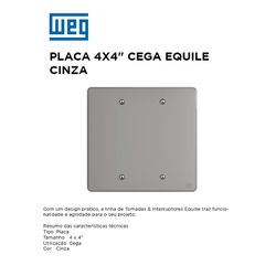 PLACA 4X4 CEGA CINZA EQUILE - 09810 - Comercial Leal