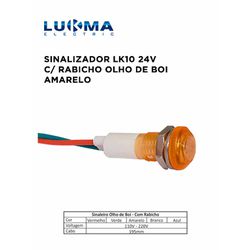 SINALEIRO LED C/ RAB OLHO DE BOI LK-10 AM 24V LUK... - Comercial Leal