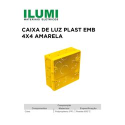 CAIXA LUZ PLAST. EMB 4X4 AMARELA ILUMI 620622S - 1... - Comercial Leal