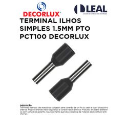 TERMINAL ILHOS SIMPLES 1.5MM PCT100 PTO DECORLUX ... - Comercial Leal