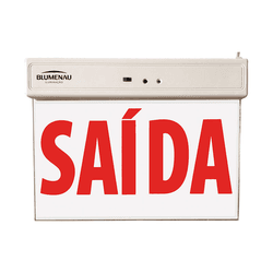 PLACA SAIDA VERMELHA 1 FACE BLUMENAU - 15662 - Comercial Leal