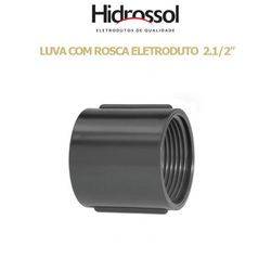 LUVA PVC C/ ROSCA ELETRODUTO PRETO 2.1/2