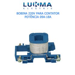 BOBINA 220V P/ CONTATOR POTENCIA CJX2 09A-18A LUKM... - Comercial Leal