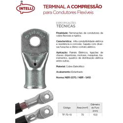 TERMINAL A COMPRESSAO 70MM TF-70-10 INTELLI - 081... - Comercial Leal
