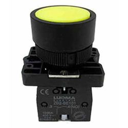 BOTÃO PULSANTE LK2-EA51 AMARELO 1NA LUKMA - 08391 - Comercial Leal