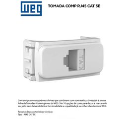MODULO RJ45 CAT 5E BRANCO COMPOSÉ - 09096 - Comercial Leal