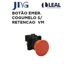 BOTÃO EMERGÊNCIA COGUMELO SEM RETENÇÃO VERMELHO JN... - Comercial Leal