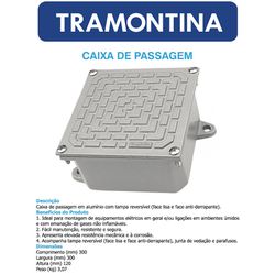 CAIXA DE PASSAGEM AL 300X300X120MM - TRAMONTINA 56... - Comercial Leal