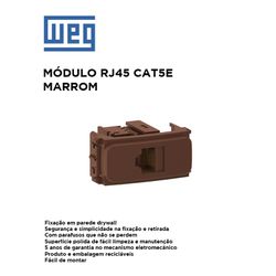 MODULO RJ45 CAT 5E MARROM COMPOSÉ - 10655 - Comercial Leal