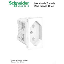 MODULO TOMADA 2P+T 20A BRANCO ORION - 08997 - Comercial Leal