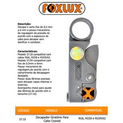 ALICATE DECAPADOR PARA CABO COAXIAL FOXLUX - 033... - Comercial Leal