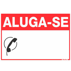 PLACA EM POLIESTILENO 20X30 ALUGA-SE 250CM - 08657 - Comercial Leal