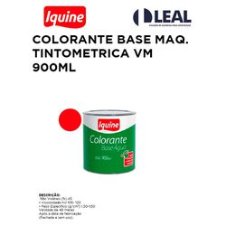 COLORANTE BASE MÁQUINA TINTOMETRICA VERMELHO 900ML... - Comercial Leal