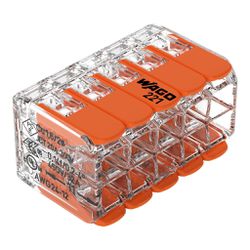 CONECTOR DE EMENDA 221 10P P/ CABO ATÉ 4MM 32A WAG... - Comercial Leal