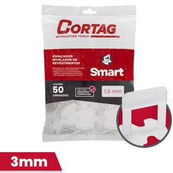 ESPAÇADOR P/ NIV TRANSP 3MM SMART 50PÇ CORTAG 6189... - Comercial Leal