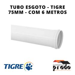 TUBO PARA ESGOTO 75MM COM 6 METROS - TIGRE - Comercial Prado