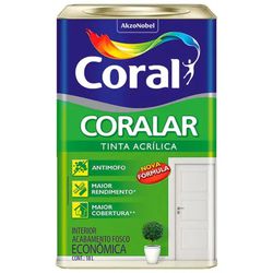 LATEX CORAL ACRÍLICA CORALAR BRANCO 18 L - Comercial Prado