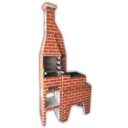 CHURRASQUEIRA PRÉ-MOLDADA TIJOLINHO BABY + FOGÃO - Comercial Prado
