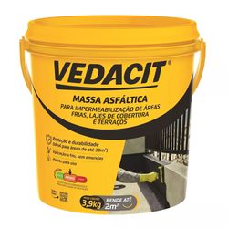 MASSA ASFALTICA VEDACIT 3,9 kg PRETA - Comercial Prado