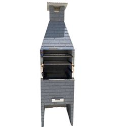 CHURRASQUEIRA PRÉ-MOLDADA MÉDIA 65CM GRANITADA - Comercial Prado