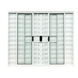 VENEZIANA DE ALUMÍNIO BRANCO 6 FOLHAS COM GRADE 1,... - Comercial Prado