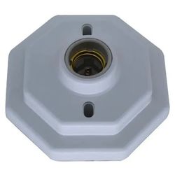 PLAFONNIER PVC BRANCO OCTAGONAL - Comercial Prado