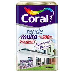 LATEX CORAL ACRÍLICA RENDE MUITO BRANCO 18 L - Comercial Prado