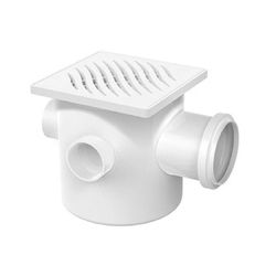CAIXA SIFONADA TIGRE 100X100X50MM QUADRADA BRANCA - Comercial Prado
