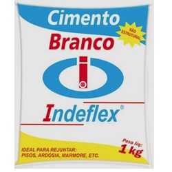 CIMENTO BRANCO 1 KG INDEFLEX - Comercial Prado