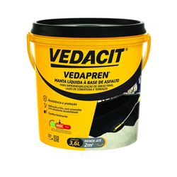 VEDACIT VEDAPREN PRETO 3,6 Kg - Comercial Prado